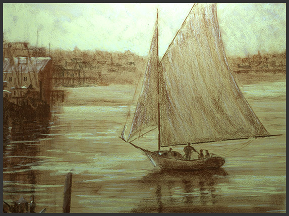 Morning Charter #1?  16" x 20"    Pastel 